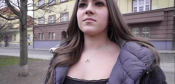  Public Agent Celeb lookalike Sereyna Gomez fucked on stairs